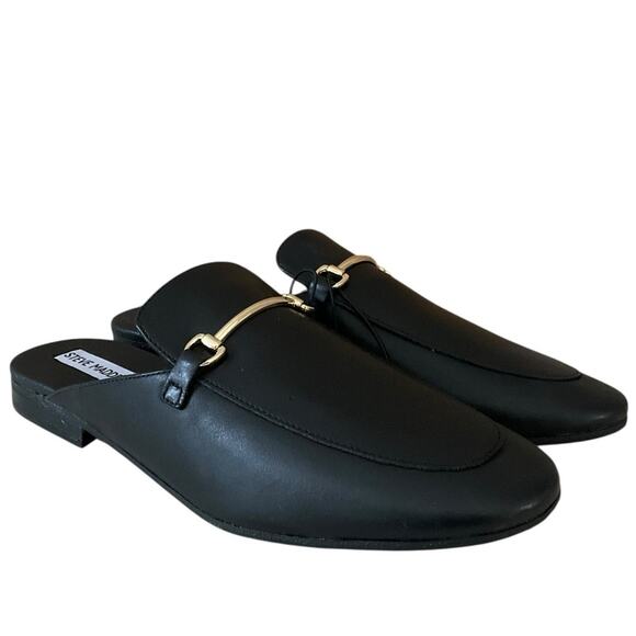 Steve Madden Black Loafers Leather Upper Size 10 NIB - Picture 2 of 7